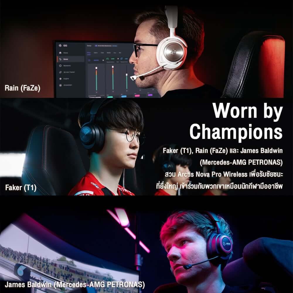 หูฟัง STEELSERIES ARCTIS NOVA PRO WIRELESS FOR PLAYSTATION สีขาว_2